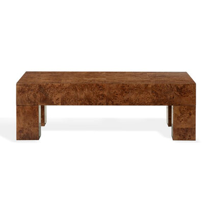 Valera 55 in. Burl Wood Coffee Table