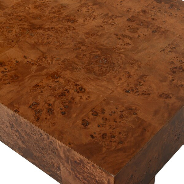 Valera 55 in. Burl Wood Coffee Table