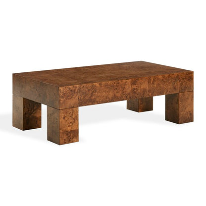 Valera 55 in. Burl Wood Coffee Table