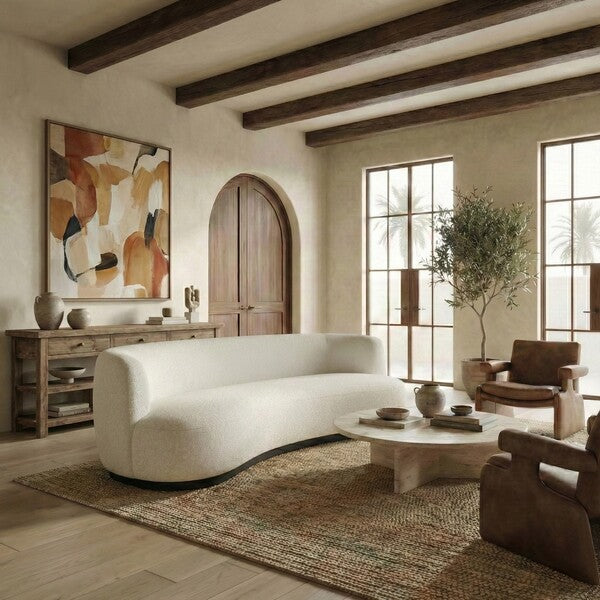 Gallicano 90 in. Boucle Sofa