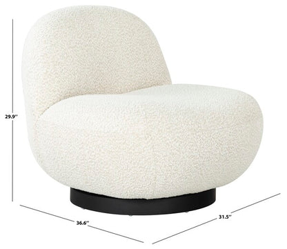 Ginesio Boucle Accent Chair - Ivory