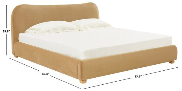 Lumenera 89 in. Velvet King Bed