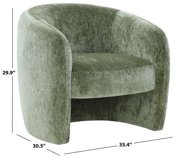 Caiano Chenille Barrel Back Accent Chair