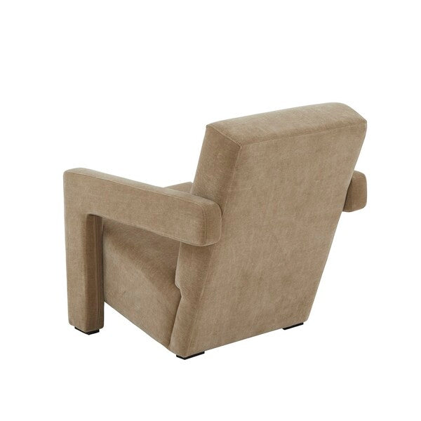 Bonea Velvet Accent Chair - Light Brown