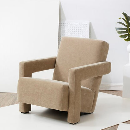 Bonea Velvet Accent Chair - Light Brown