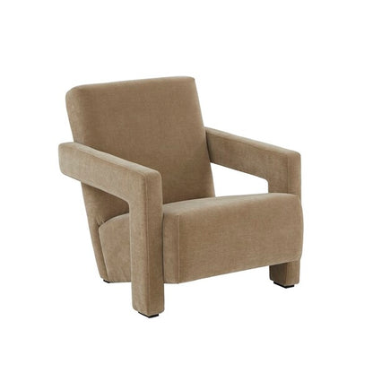 Bonea Velvet Accent Chair - Light Brown