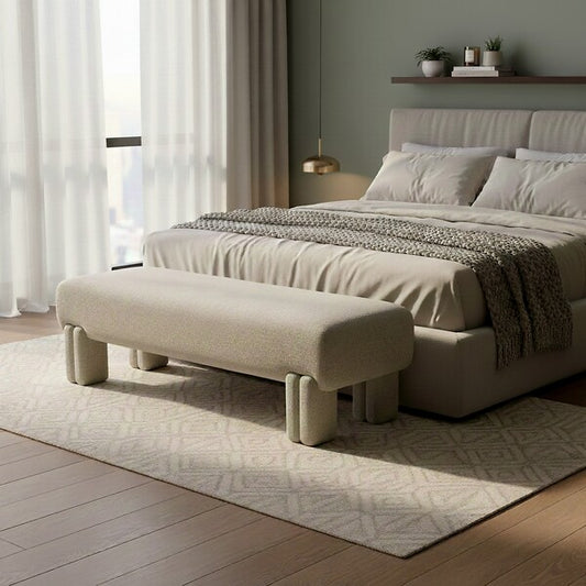 Gianico Chenille Fabric Bench