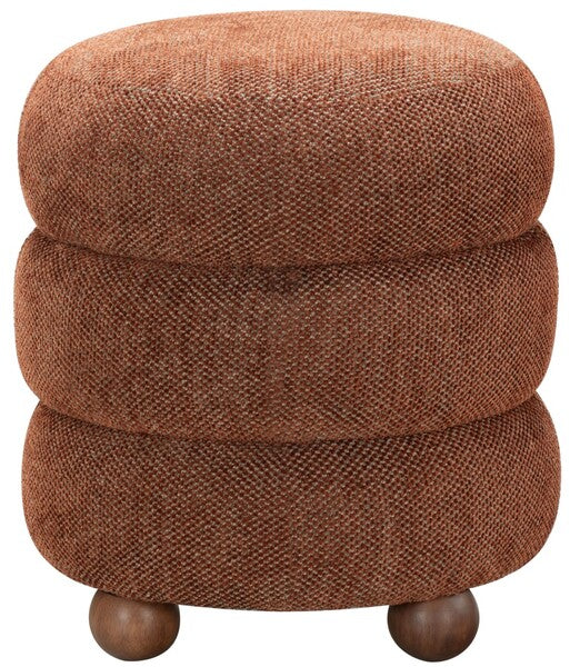 Peretola Round Channel Tufted Ottoman