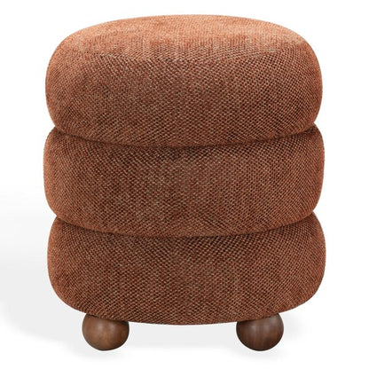 Peretola Round Channel Tufted Ottoman