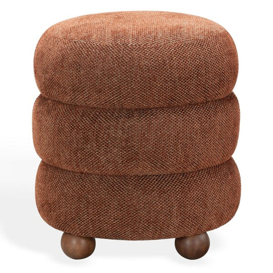 Peretola Round Channel Tufted Ottoman