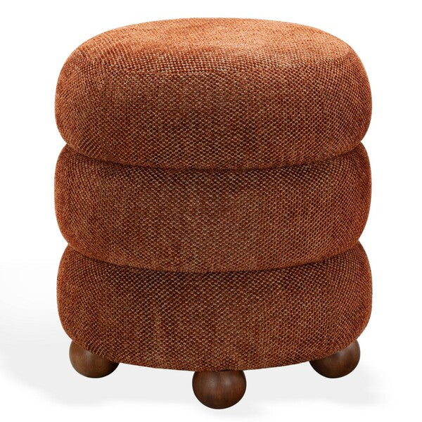 Peretola Round Channel Tufted Ottoman