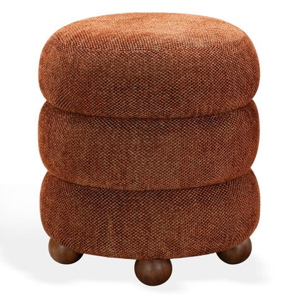 Peretola Round Channel Tufted Ottoman