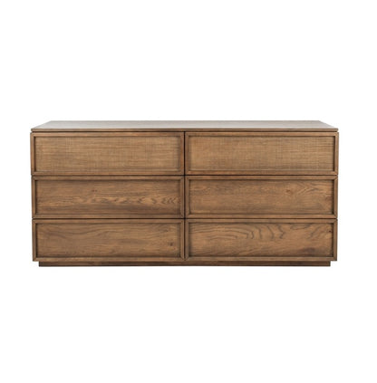 Cella 63 in. Rustic Oak Veneer Dresser - Natural