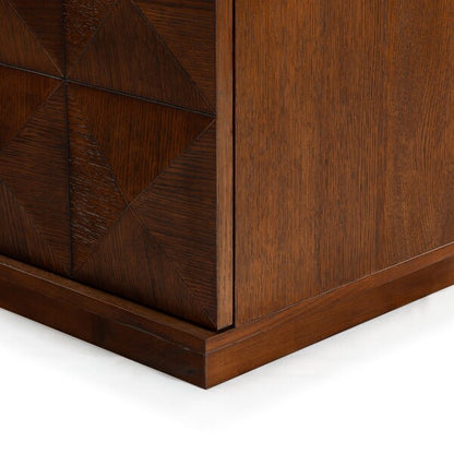 Tiglio 63 in. Oak Veneer Media Stand - Walnut