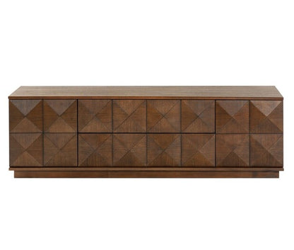 Tiglio 63 in. Oak Veneer Media Stand - Walnut
