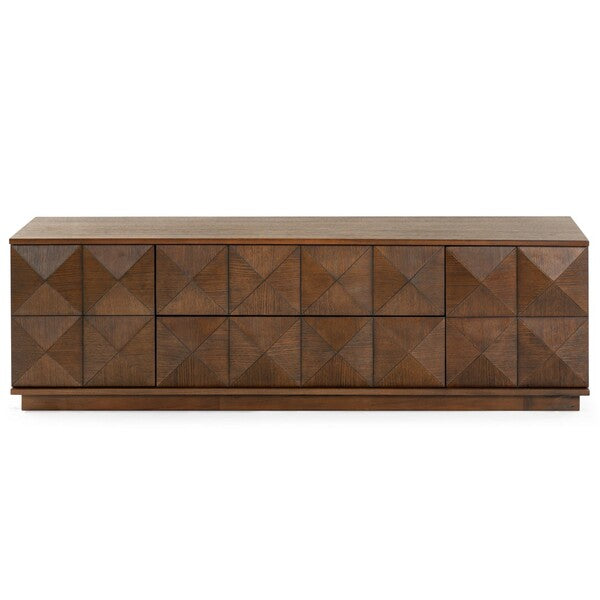 Tiglio 63 in. Oak Veneer Media Stand - Walnut