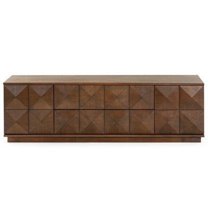 Tiglio 63 in. Oak Veneer Media Stand - Walnut