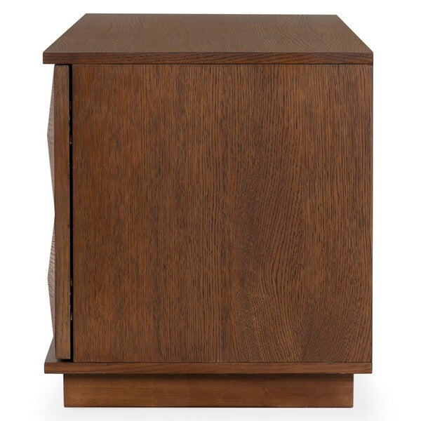 Tiglio 63 in. Oak Veneer Media Stand - Walnut