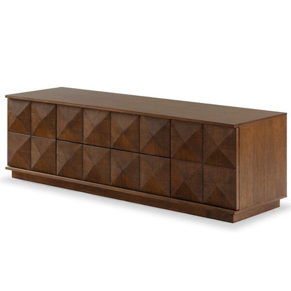 Tiglio 63 in. Oak Veneer Media Stand - Walnut