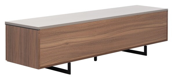 Lamis 60 in. Walnut Chevron TV Stand