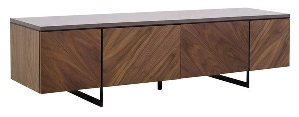 Lamis 60 in. Walnut Chevron TV Stand