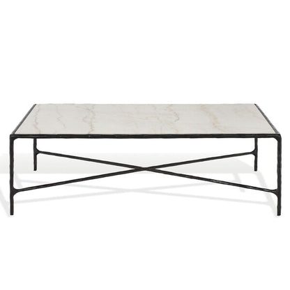 Torinese 48 in. Marble Top Coffee Table - Black