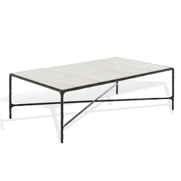 Torinese 48 in. Marble Top Coffee Table - Black
