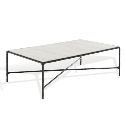 Torinese 48 in. Marble Top Coffee Table - Black