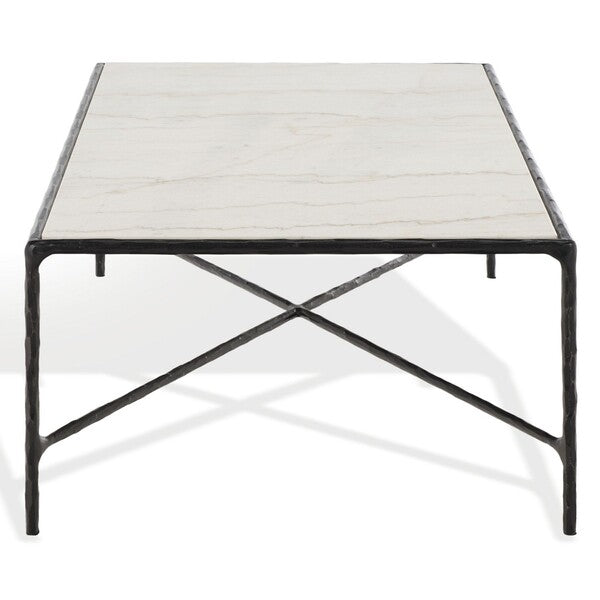 Torinese 48 in. Marble Top Coffee Table - Black