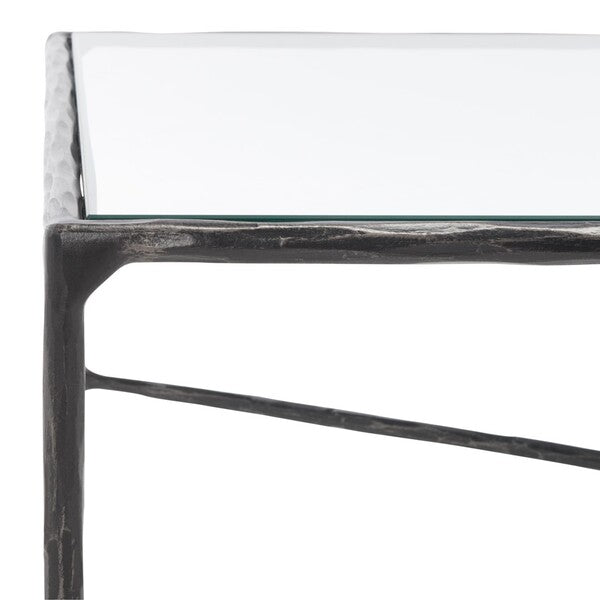 Torinese 48 in. Glass Top Coffee Table - Black