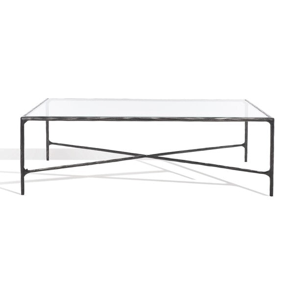 Torinese 48 in. Glass Top Coffee Table - Black