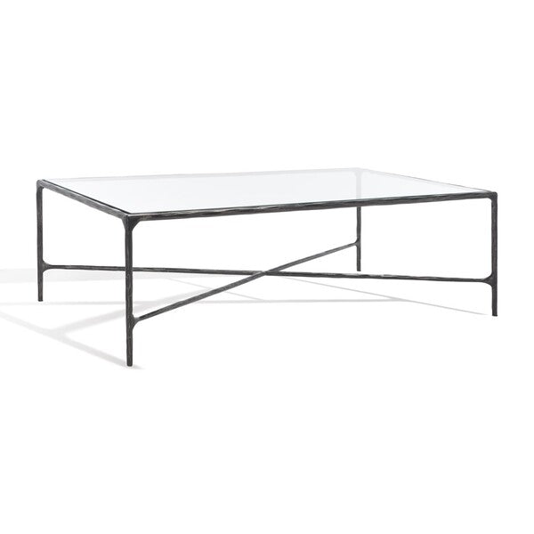 Torinese 48 in. Glass Top Coffee Table - Black