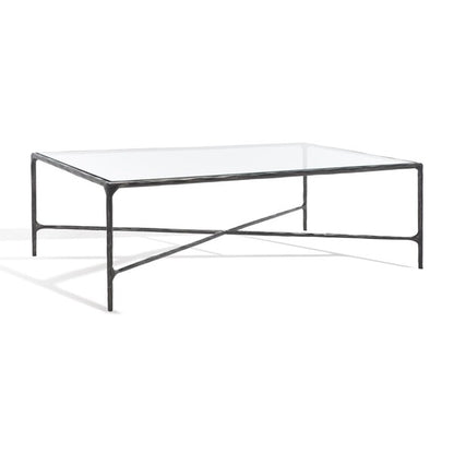 Torinese 48 in. Glass Top Coffee Table - Black