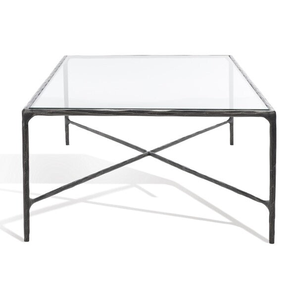 Torinese 48 in. Glass Top Coffee Table - Black