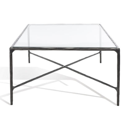 Torinese 48 in. Glass Top Coffee Table - Black