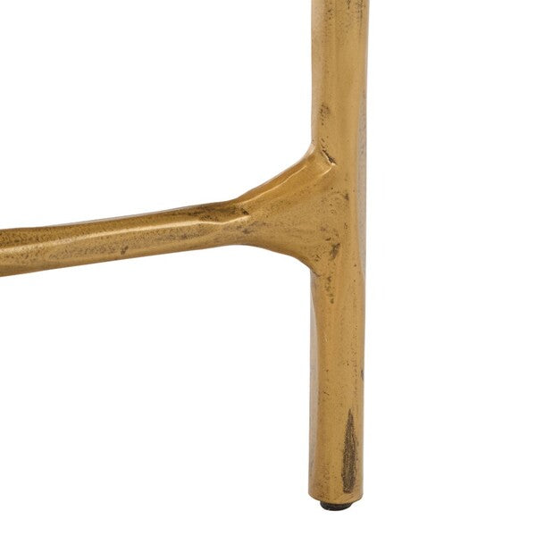 Torinese 48 in. Glass Top Console Table - Brass