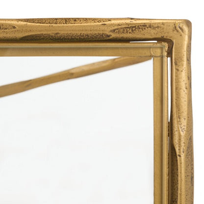 Torinese 48 in. Glass Top Console Table - Brass