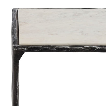 Torinese 48 in. Marble Top Console Table - Black