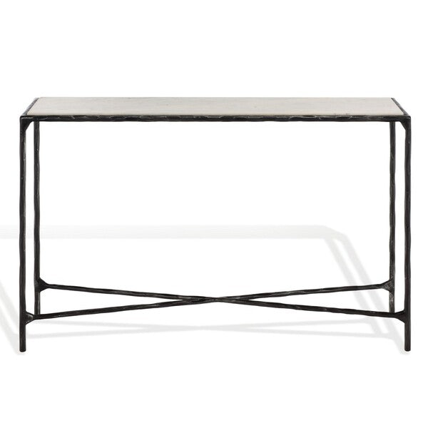 Torinese 48 in. Marble Top Console Table - Black