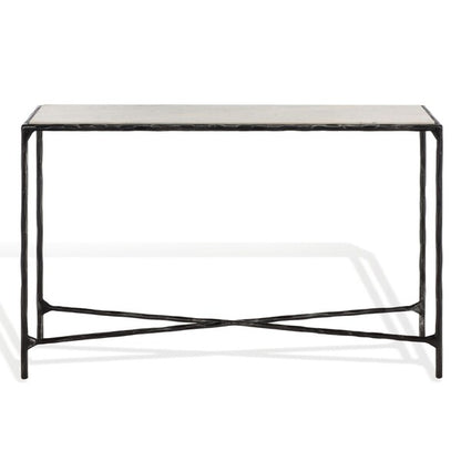 Torinese 48 in. Marble Top Console Table - Black
