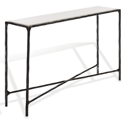 Torinese 48 in. Marble Top Console Table - Black