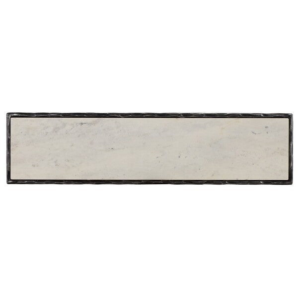 Torinese 48 in. Marble Top Console Table - Black