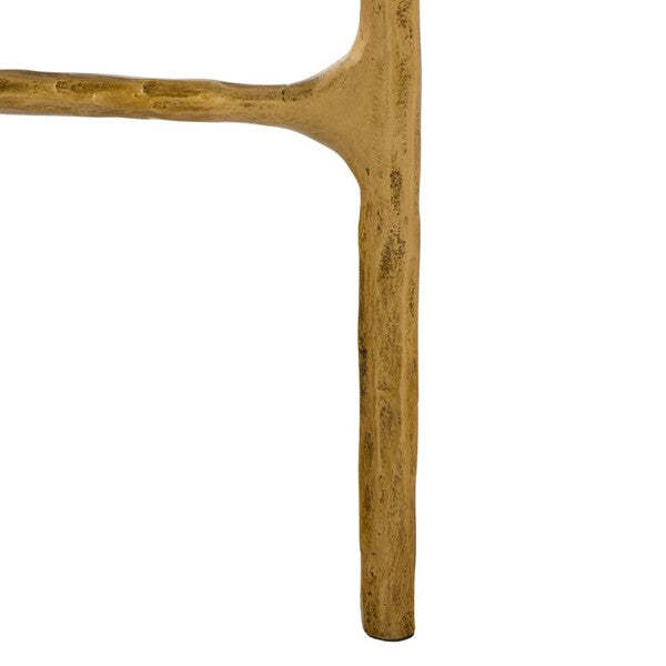 Inferiore 36 in. Demilune Marble Top Console Table - Brass
