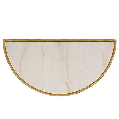 Inferiore 36 in. Demilune Marble Top Console Table - Brass