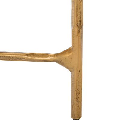 Torinese 40 in. Glass Top Coffee Table - Brass