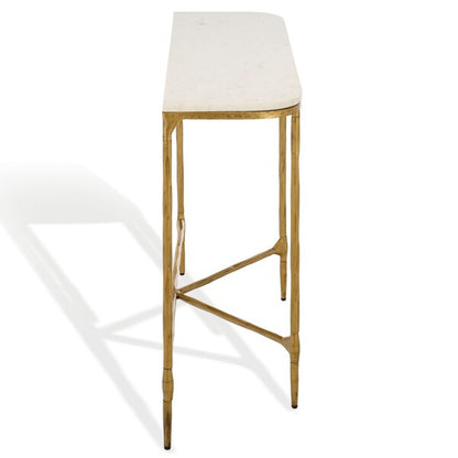 Polenta 42 in. Metal and Marble Console Table