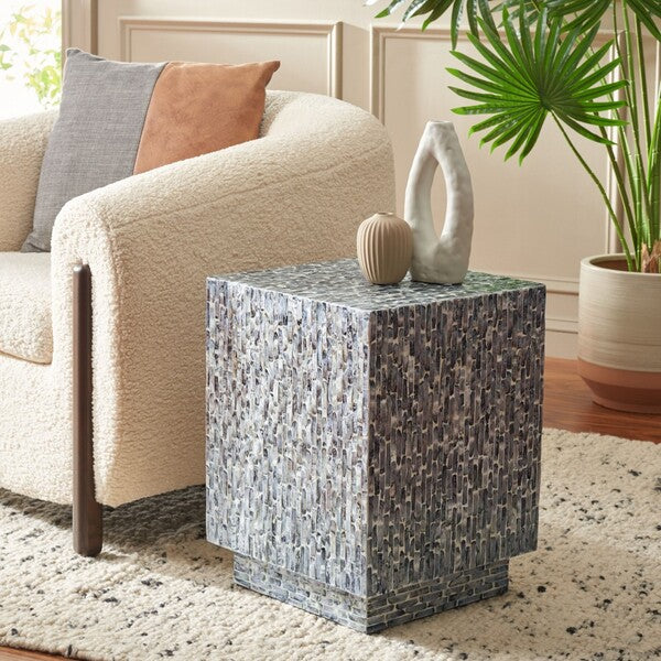 Busche 19 in. Capiz Shell Accent Table