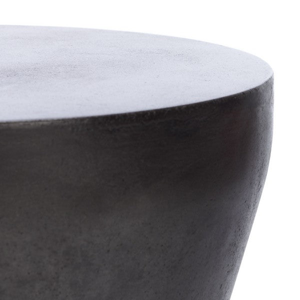 Valera 17 in. Concrete Accent Table - Black