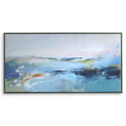 Turbulent Seas 49 in. Framed Canvas