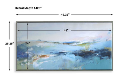 Turbulent Seas 49 in. Framed Canvas